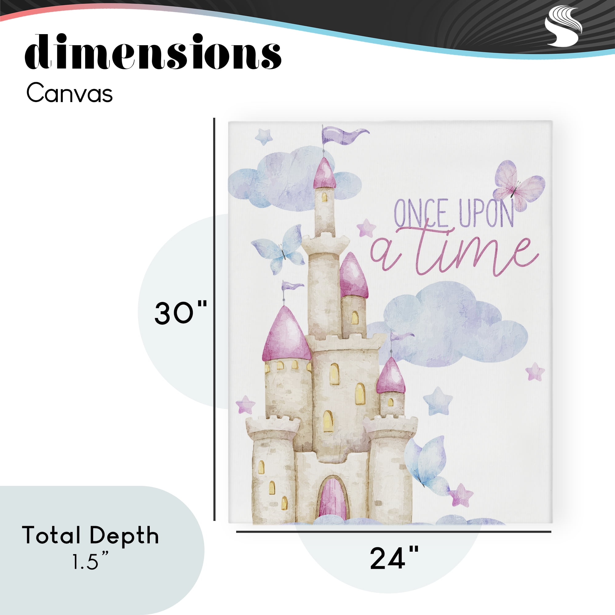 Once Upon A Time Castle Canvas Wall Art, design by Kim Allen