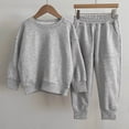thumbnail image 2 of Gerichy Toddler Baby Boy Clothes Fall Winter Outfit, Baby Boys Outfit 2PCS Solid Color Baby Children's Casual Cotton Hoodie For Boys And Girls Long Pants Two Piece Set Baby Sports Suit Cute Outfits, 2 of 4