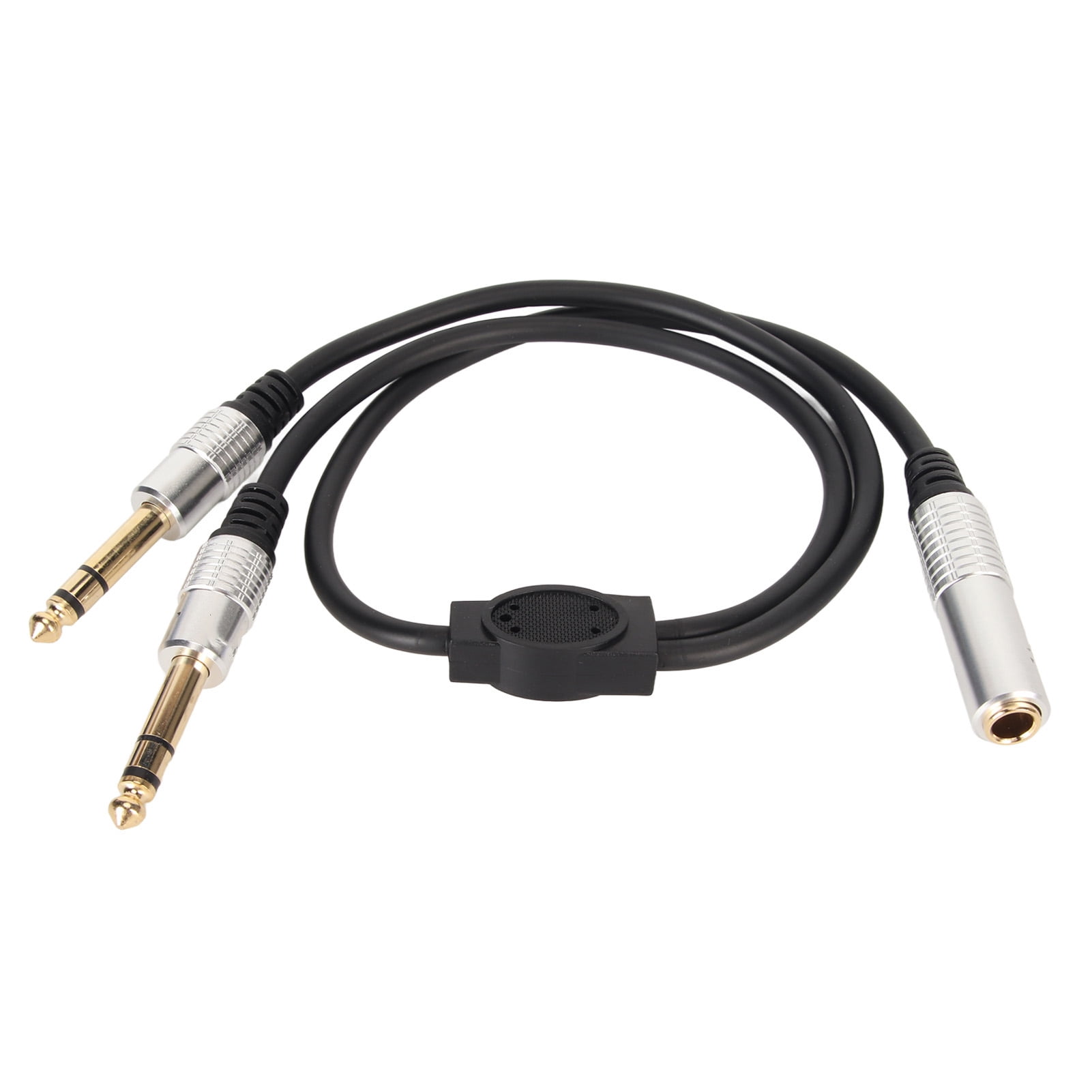 Cable divisor Y de 635 mm mono hembra a doble macho cable de sonido ...