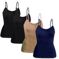thumbnail image 1 of Set 4 Blusas Mujer Tirantes Unitalla Casual Blusa Crop Top Dama, 1 of 5