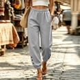 thumbnail image 4 of Hurxie Women's High Waisted Sweatpants Workout Active Joggers Pants Baggy Lounge Bottoms Gray,2XL, 4 of 6
