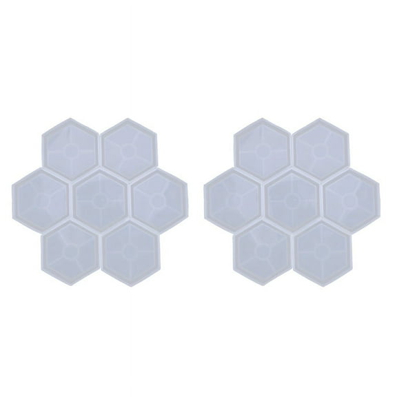 16 Pack Hexagon Silicone Coaster Molds Resin Mold, Epoxy for Casting with Resin, Concrete, Cement