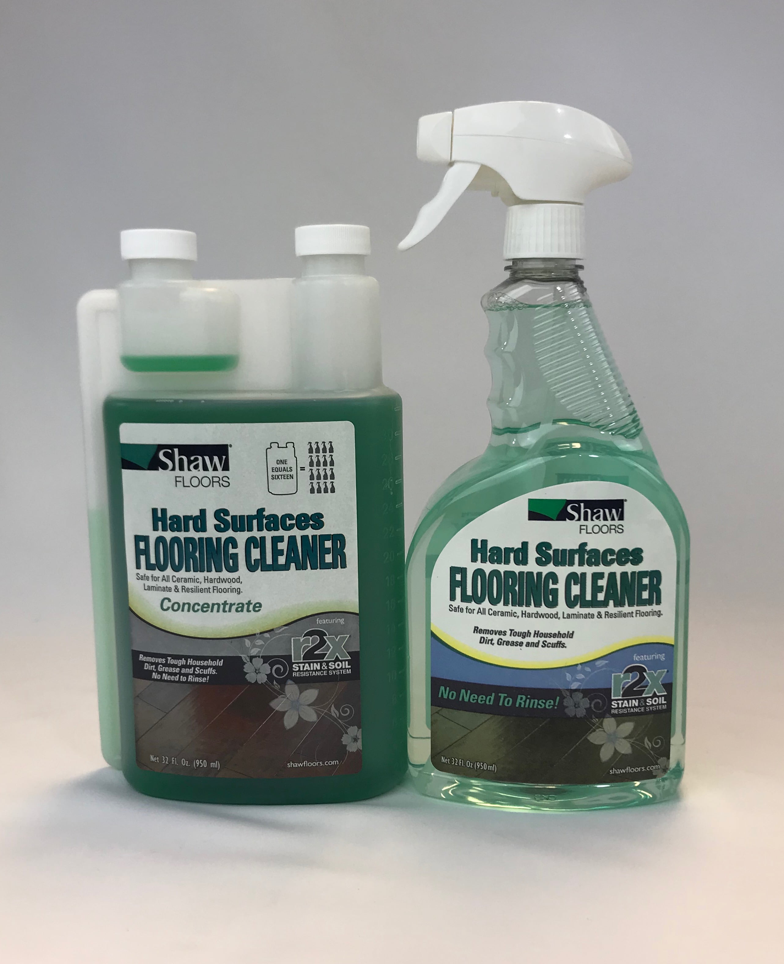 Shaw R2Xtra Hard Surfaces Concentrate 32 Fl oz + Shaw 32 Fl oz R2X Hard