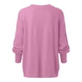 thumbnail image 5 of Womens Cable Knit Sweater Long Sleeve Round Neck Comfortable Loose Fit Top, 5 of 9