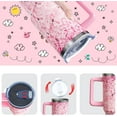 thumbnail image 5 of 40oz Flamingo Tumbler Stainless Steel Insulated Travel Mug with Handle and Straw Lid - Leakproof Birthday Gifts for Women, 5 of 6