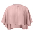 thumbnail image 4 of HJYCHN Elegant Long Layer Bridal Chiffon Wrap Scarf Shawl for Wedding Party Evening Dress Cover Up and Sun Accessory Pink One Size, 4 of 5