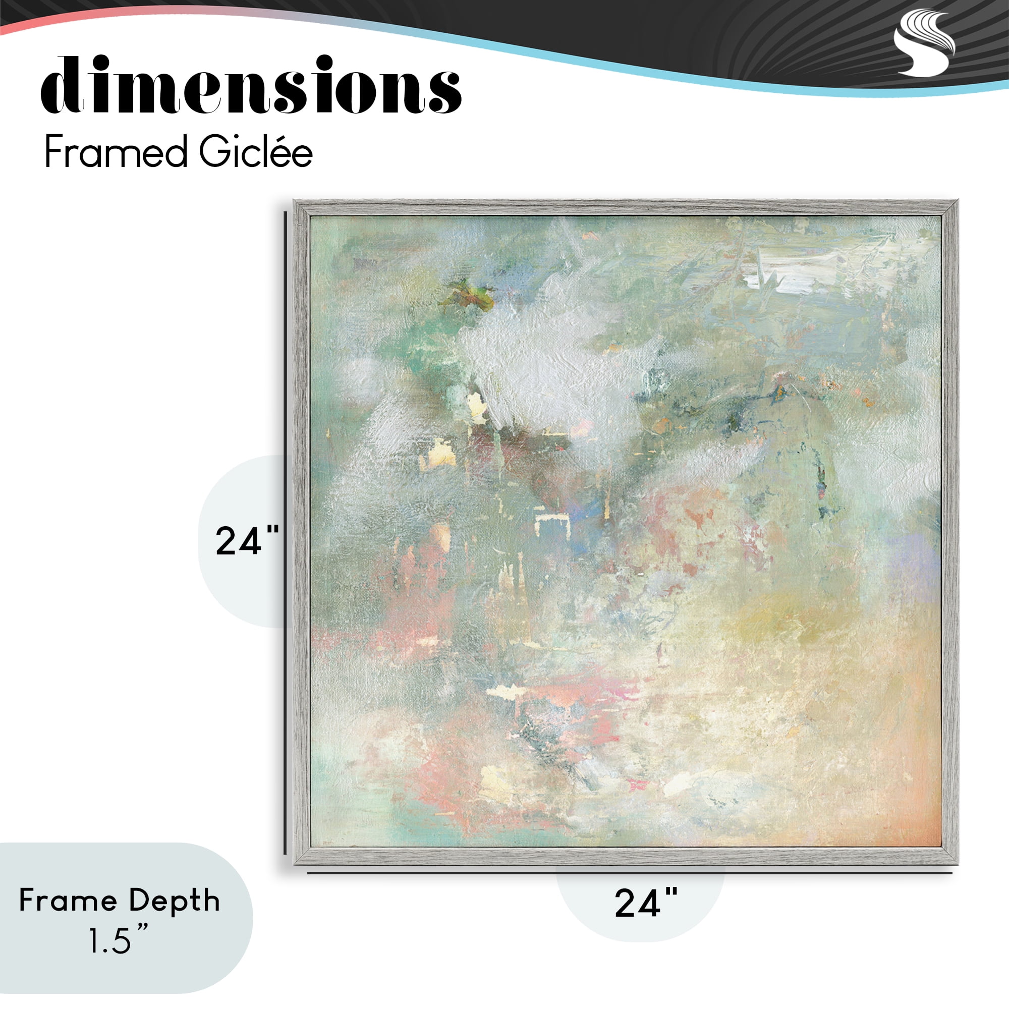 Stupell Industries Ethereal Brushstroke Harmony Gray Framed Giclee Art, design by Carol Robinson
