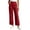 Red, variant on hoksml Women's Straight Leg Cropped Pants Button Front High Waisted Wide Leg Trousers with Pockets for Daily Wear And Everyday Commuting