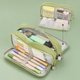 thumbnail image 4 of njshnmn Large Capacity Pencil Case Solid Color Macaron Double Window Functional Pencil Case Pencil Box Boys, 4 of 8