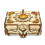 UGEARS Amber Box 3D Mechanical Model, Wooden Treasure Jewelry Box