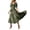 C-Army Green290, variant on DHFJKG Womens Square Neckline Dresses Puff Short Sleeve Smocked Waist Cami Long Dress Velvet Solid Color Tiered Maxi Stylish Dresses
