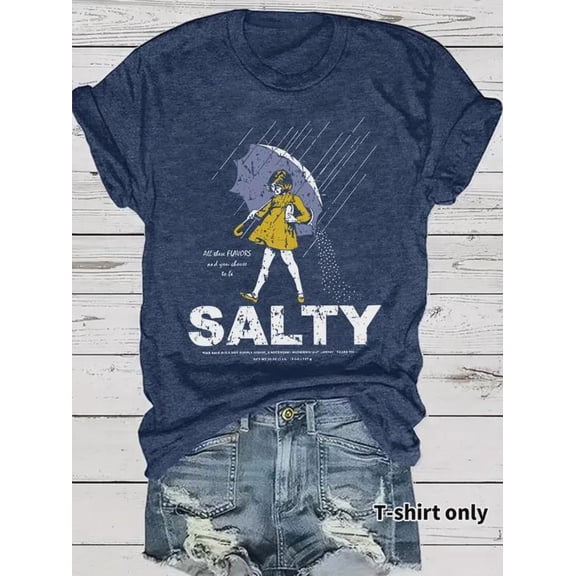 Salty Girl Tee: Women's Vintage Cotton Blend T-Shirt
