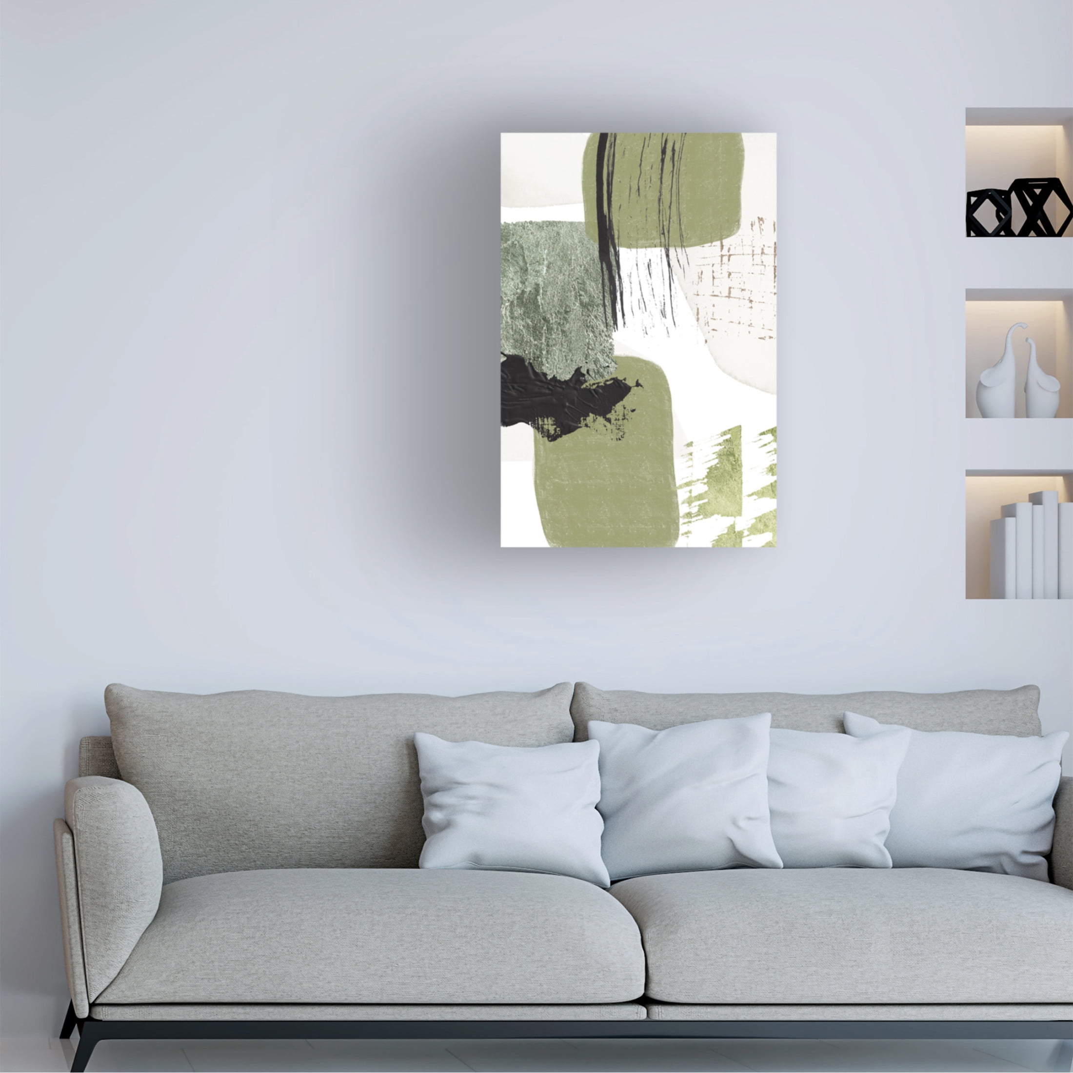 Trademark Fine Art Sally Ann Moss Green Dream 3 Canvas Wall Art