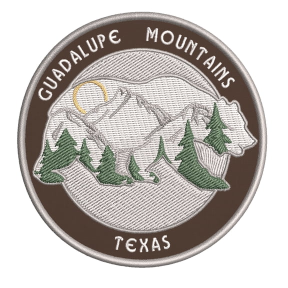 Wander Often! Guadalupe Mountains, Texas 3.5 Inch Iron Or Sew On Embroidered Fabric Badge Patch Seek Adventure, National Park Iconic Series