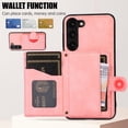 thumbnail image 4 of SaniMore for Samsung Galaxy S23 Plus Case, Magnetic Wallet Case with Shoulder & Wrist Strap for Women/Girls, PU Leather Card Holder Flip Kickstand Cover for Samsung Galaxy S23 Plus 5G, Rosegold, 4 of 8