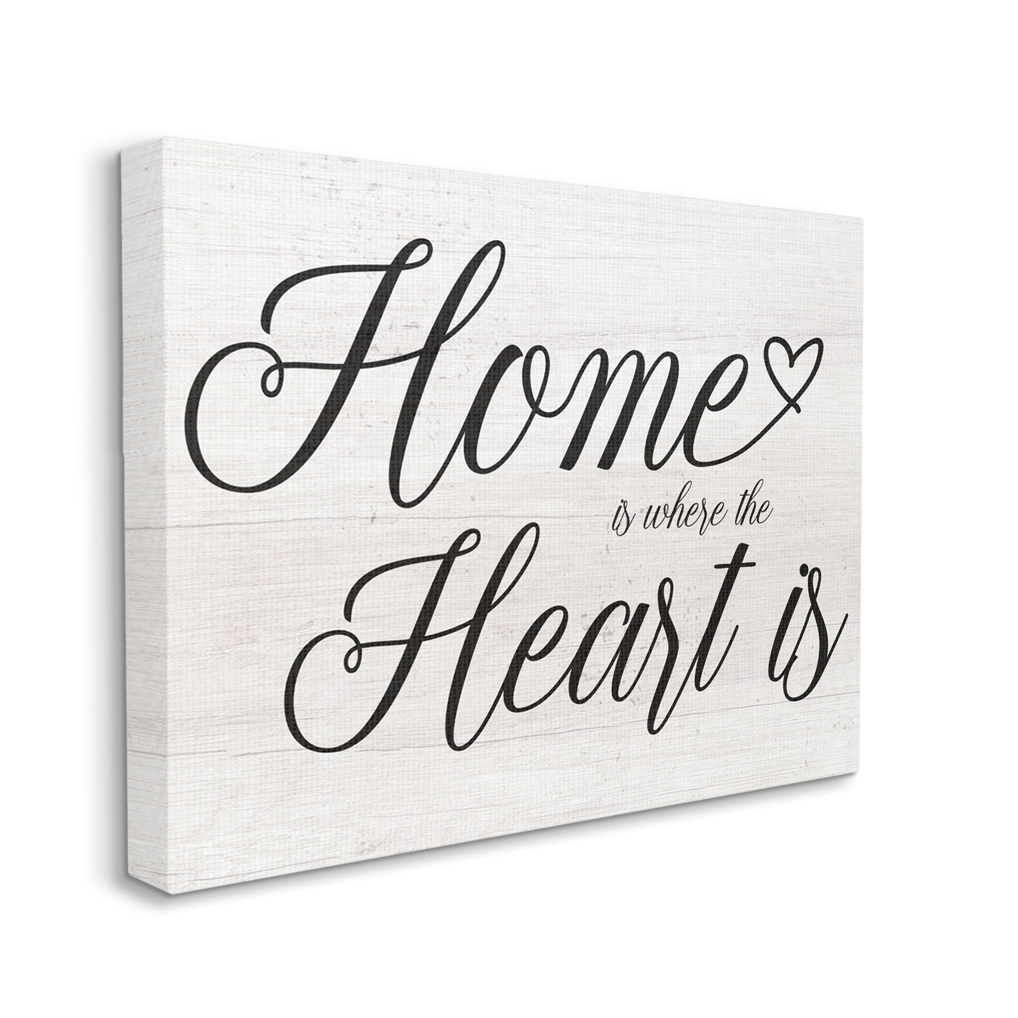 Stupell Industries Heart & Home Fancy Script Phrase Typography Canvas Wall Art, 20 x 16, Design by Lil' Rue