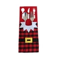 thumbnail image 4 of Yuarrent Bolsa de vajilla navideña de 4 piezas, bolsa para cubiertos de Navidad, soporte para cena, organizador de dulces, decoración, Rectangular Kits de decoración para fiestas Tipo 2 Yuarrent HA068281-02B, 4 of 6