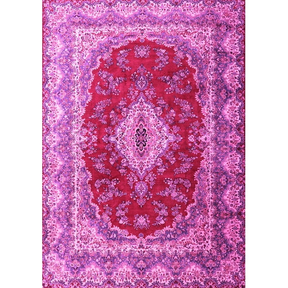 Ahgly Company Indoor Rectangle Persian Pink Traditional Area Rugs, 8' x 10'