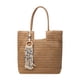 thumbnail image 1 of Bolso de hombro de paja para mujer, bolsa de regalo, bolso de playa de paja para ir de compras, trabajo, cumpleaños Caqui, 1 of 9