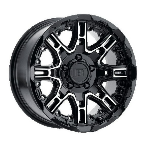 Level 8 Slingshot 22X11.5 5X127 -44Et 125.1Cb Gloss Black W/ Machined Face Wheel