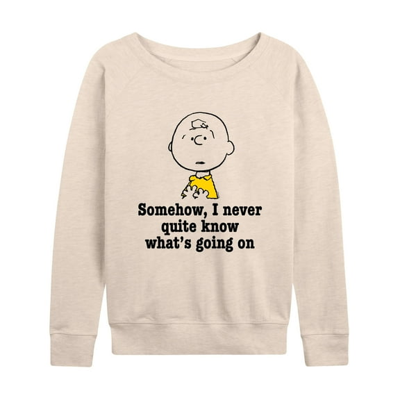 Peanuts - Whats Going On - Women's Lightweight French Terry Long Sleeve Shirt