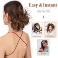thumbnail image 5 of pieza de moño desordenado con peine lateral y clip para mujer, corto, liso, natural, versátil, ajustable, fácil de peinar., 5 of 5