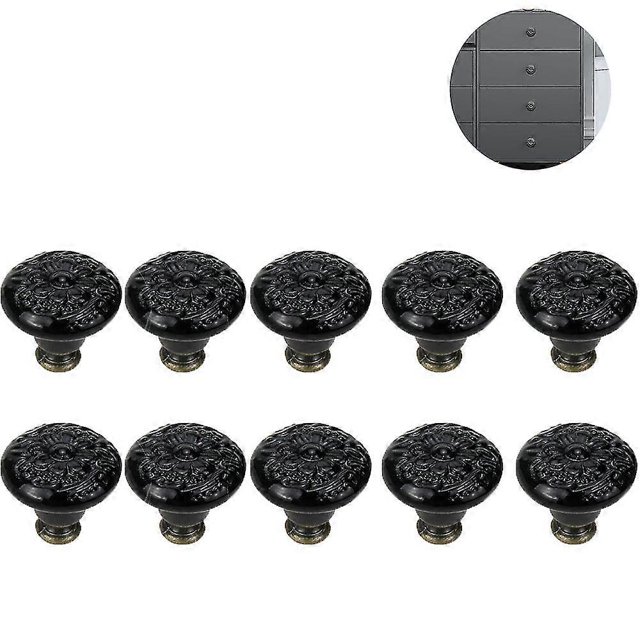 KAIYANG 10 pomos de cerámica, pomos de puerta de gabinete vintage, pomos de cajón, pomos de puerta de cerámica, pomos de cajón, pomos de tocador, juego de pomos de cajón