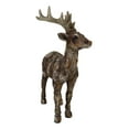 thumbnail image 4 of Rustic Western Woodlands Emperor Stag Deer Buck Faux Wooden Resin Figurine, 4 of 9