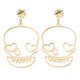 thumbnail image 2 of Pendientes de calavera, 1 par de pendientes Pendientes de calavera Decoraciones para orejas Respuesta rápida, 2 of 9