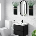 thumbnail image 5 of Wall Planters for Indoor Plants - 2 Pack Wood Wall Vases for Dried Flowers & Artificial Plants Modern Farmhouse Wooden Vase for Living Room Bedroom Kitchen Decorations - Black Large, 5 of 7