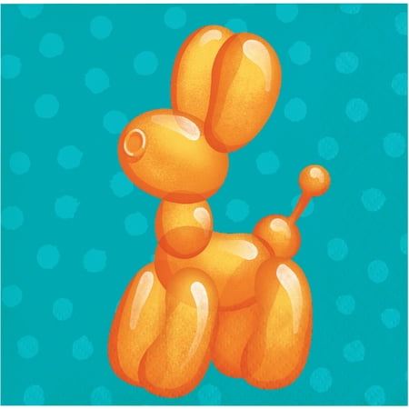 Party Balloon Animal Beverage Napkins 48 Count
