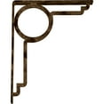 thumbnail image 6 of Ekena Millwork 1 1/2"W x 12"D x 15"H Maria Wrought Iron Bracket, (Single center brace), Antiqued Brass, 6 of 11