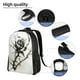 thumbnail image 5 of Balery Black And White Rose Mochila - Mochila Estilosa y Duradera para Laptop de 15 Pulgadas con Tela Oxford Impermeable, 5 of 8