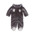 thumbnail image 5 of OUMY Newborn Baby Infant Boy Girl Fleece Romper Hooded Jumpsuit Bodysuit Outfits Clothes, 5 of 6