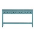 thumbnail image 3 of INCLAKE 60" Long Wood Accent indoor Console Table with 4 Drawers and Bottom Shelf, Turquoise Green, 3 of 7