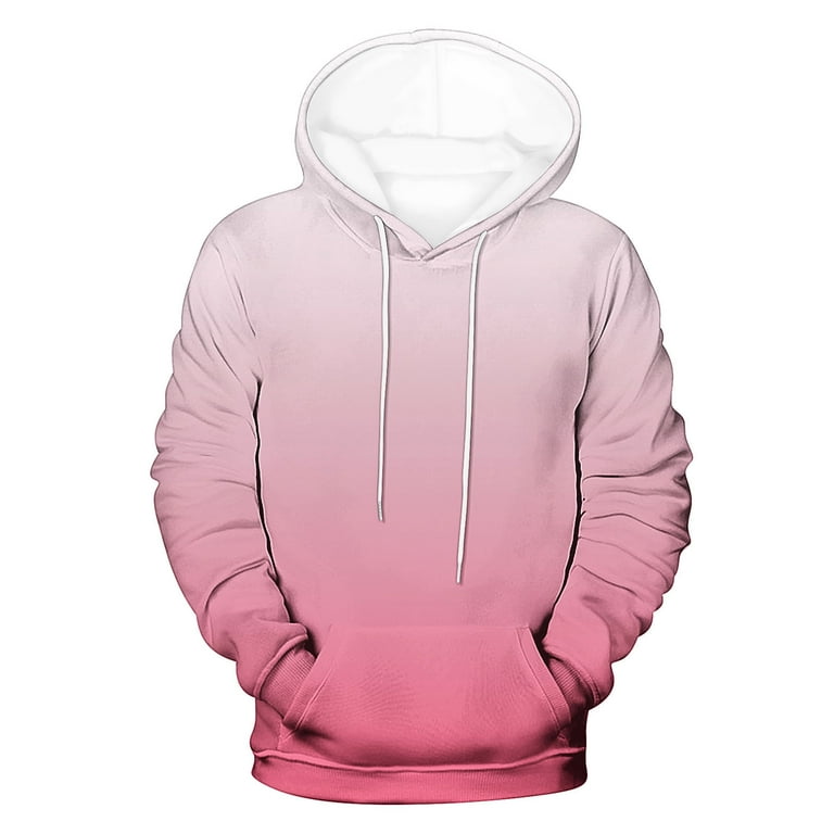 ohmzyzo Long Sleeve Hoodies for Men Casual Drawstring