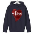 thumbnail image 3 of Sudadera con capucha y estampado de corazón de San Valentín, sudadera de manga larga para niños y niñas, chaqueta para niñas de talla mediana y grande., 3 of 7