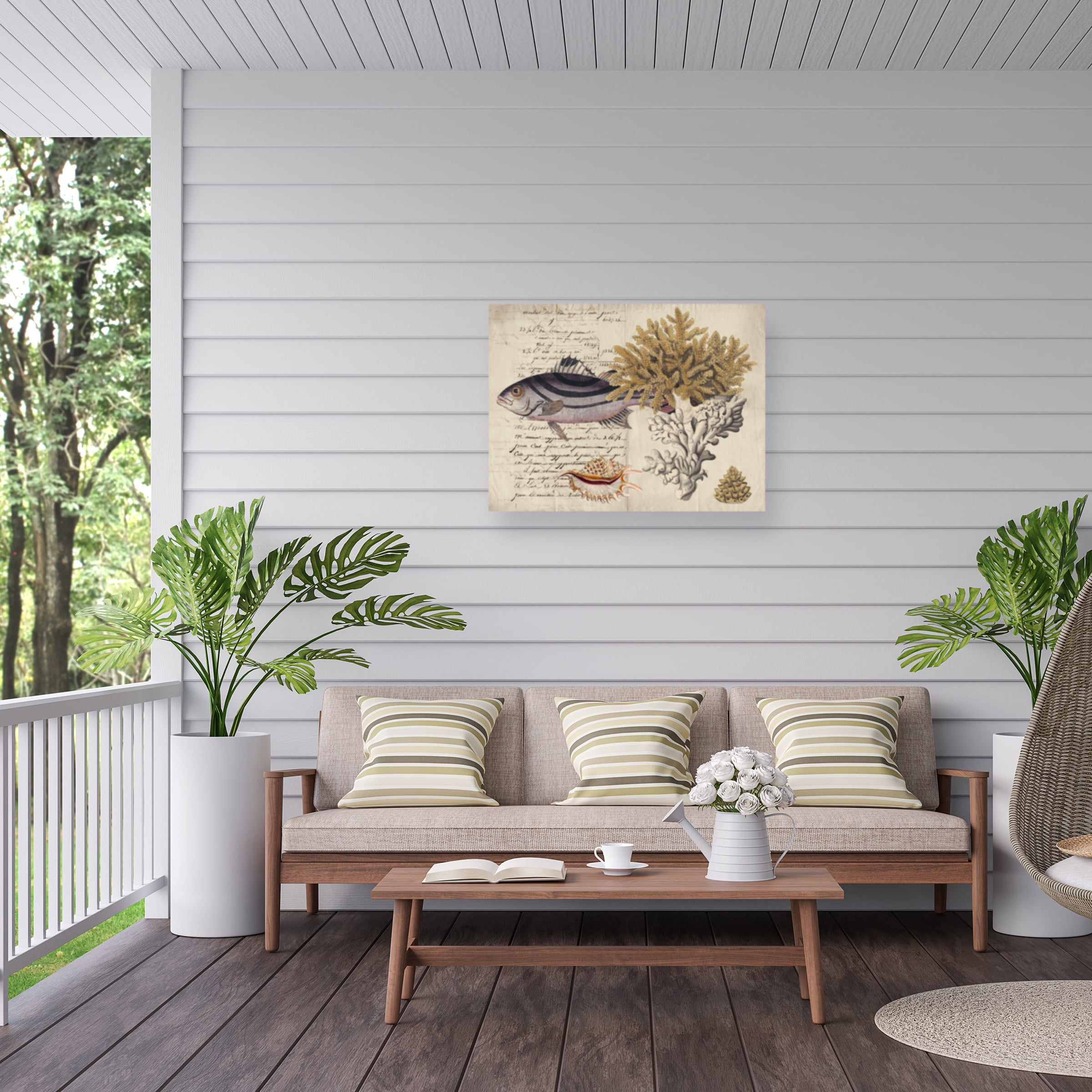 Vision Studio 'Sea Life Journal III' Outdoor Canvas 14x19