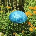 thumbnail image 3 of Achla Designs Crackle Glass Garden Toadstool Gazing Ball, 9 Inch, Teal, 3 of 5