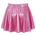 thumbnail image 2 of YONGHS Girl's Shiny Metallic Skater Skort Dance Athletic Pleated A-Line Mini Scooter Skirt Hot Pink 6-8, 2 of 7