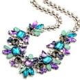 thumbnail image 2 of AYYUFE Women's Rhinestone Flower Cluster Bib Pendant Choker Chain Pendant Necklace, 2 of 6