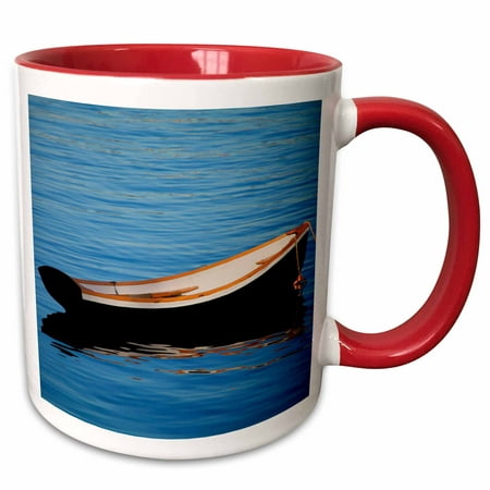 3dRose USA, Maine, Small row boat at Bass Harbor. - Two Tone Red Mug,