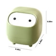 thumbnail image 4 of RFUGUG Mini Trash Can with Lid, Cute Desktop Trans Bin,Double Press Small Trash Can Office Plastic Garbage Can for Bathroom Vanity, Desktop, Office or Coffee Table, 4 of 6