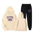 thumbnail image 4 of California Hoodie and Sweatpants Set for Women Fall Winter Hooded Sweatshirt and Jogger 2 Piece Set Womens Track Suit, 4 of 6