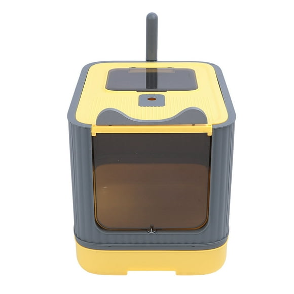 CAJA DE PARA GATOS CERRADA, CAJA DE PARA GATOS CUBIERTA GRANDE DE 17,5 PULGADAS CONTA, PALA, DESERO DE CAJÓN FÁCIL DE LA LIMPIAR, BANDEJA ProFUNDA DE ENTRADA