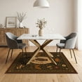 thumbnail image 3 of ODIKA 5'x7' Ultra-Soft Area Rug, Autumnal Owl and Foliage Design Nature Motif with Floral Accents Washable, Bare feet friendly, Silk-Touch for Bedroom Home office, 3 of 7