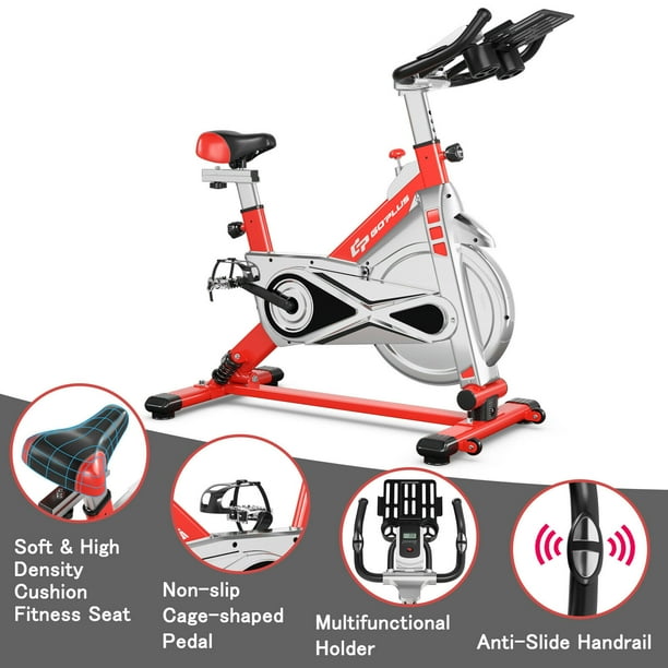 Costway Stationary Silent Belt Exercise Bike SP37380BK