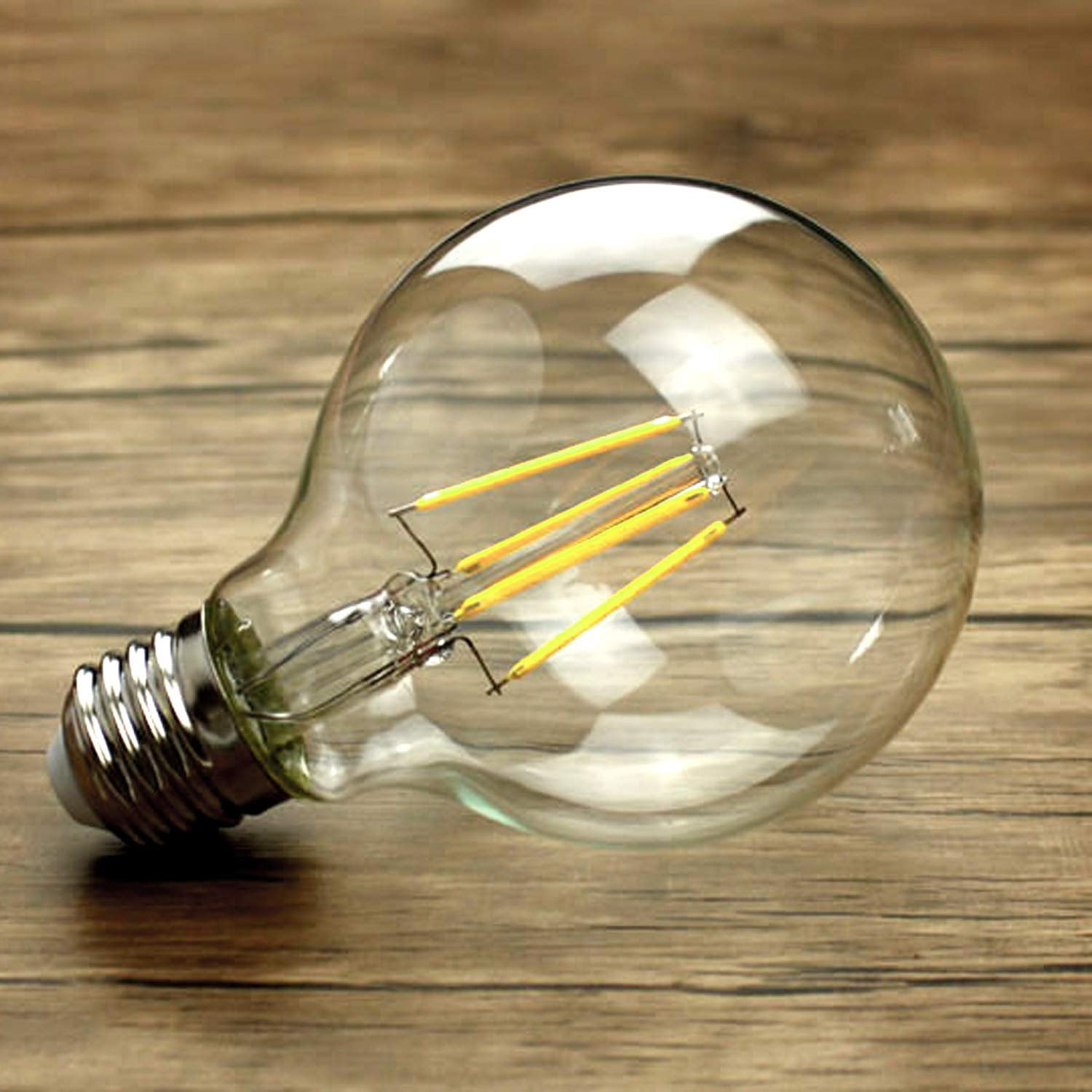 Luxrite G25 Vintage Dimmable LED Globe Light Bulbs 5W=60W 5000K Bright White, 550 Lumens, E26, 6-Pack