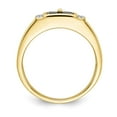 thumbnail image 6 of 14K Yellow Gold with Created Sapphire & Diamond Men's Ring Size 10, 6 of 7