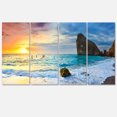 thumbnail image 2 of Vibrant Morning Sea with Yellow Sun - Seascape Canvas Art Print, 2 of 3